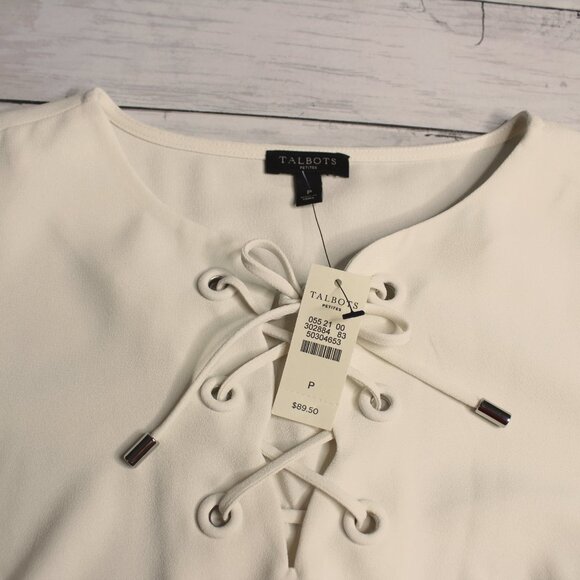 Talbots Petite Women's Vintage Blouse Top Size XS P Scallop - Picture 5 of 6